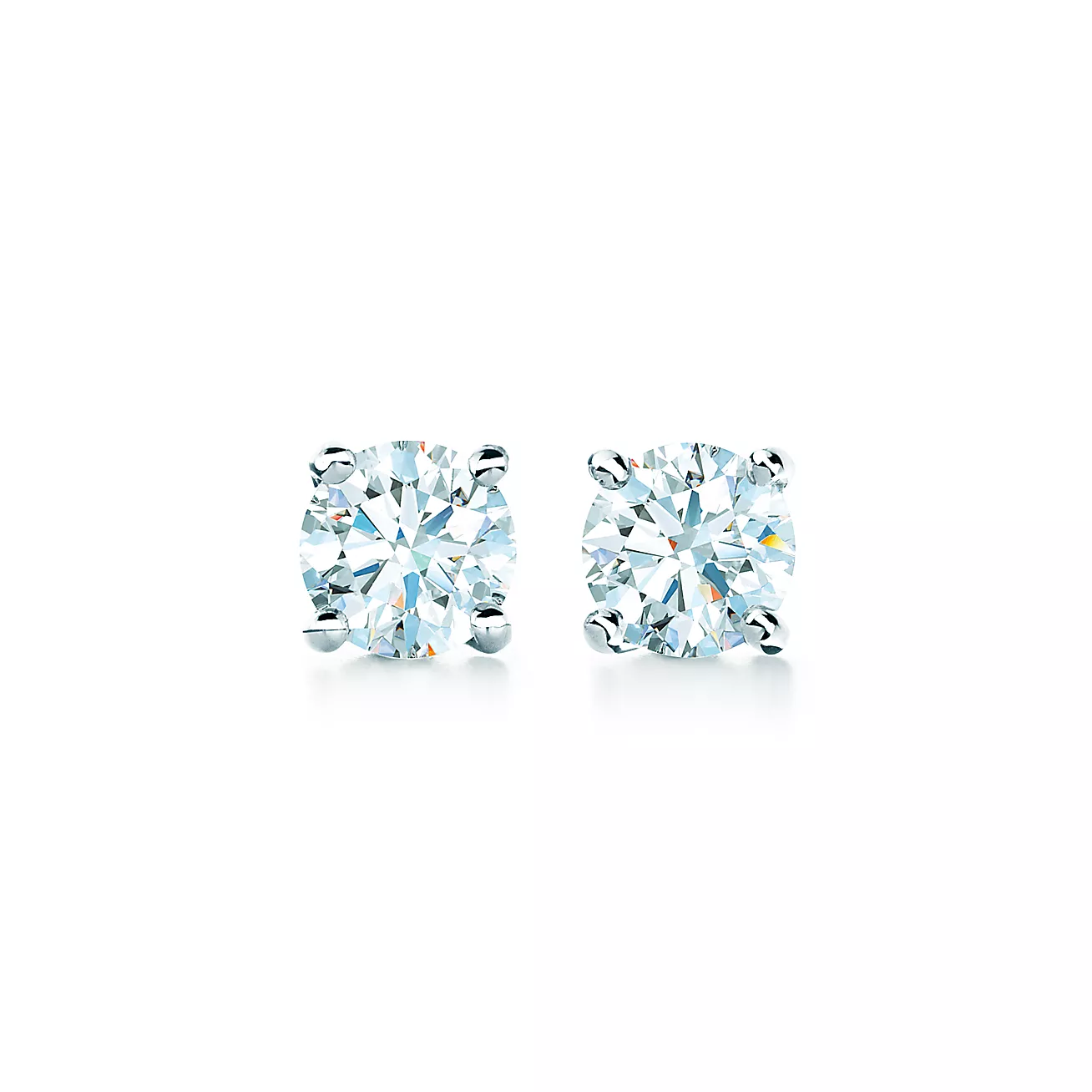 Tiffany Solitaire Diamond Stud Earrings in Platinum (1:1 replica)