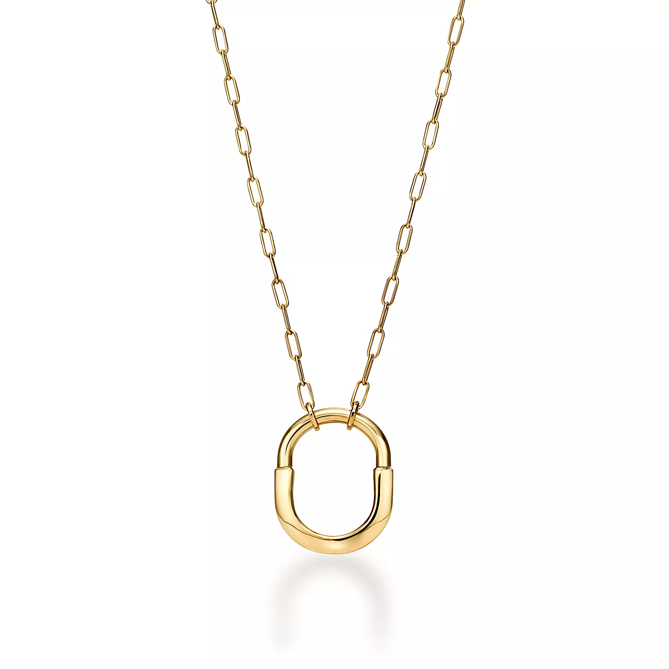 Tiffany Lock Pendant in Yellow Gold, Medium (1:1 replica)