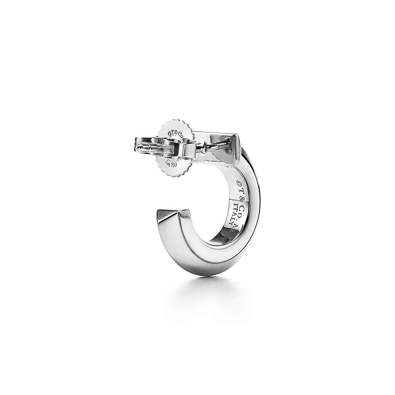 Tiffany T T1 Hoop Earrings in White Gold (1:1 replica)