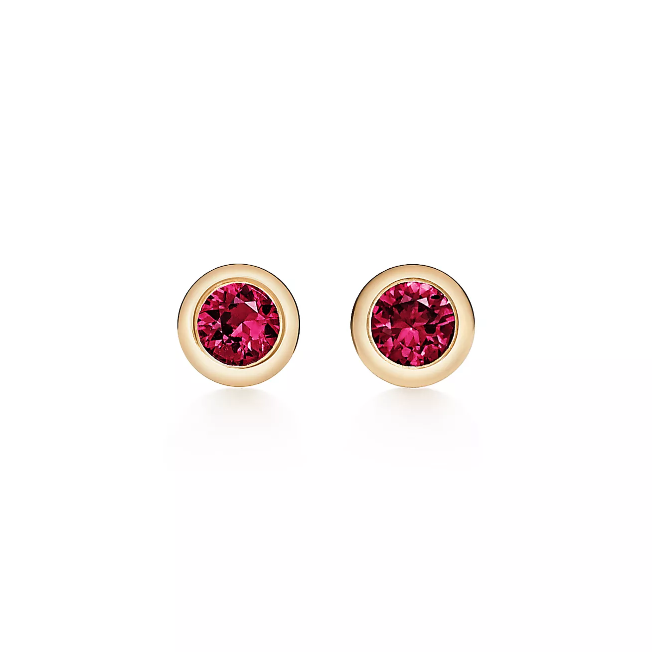 Tiffany Elsa Peretti® Color by the Yard Earrings in Yellow Gold with Rubies (1:1 replica)