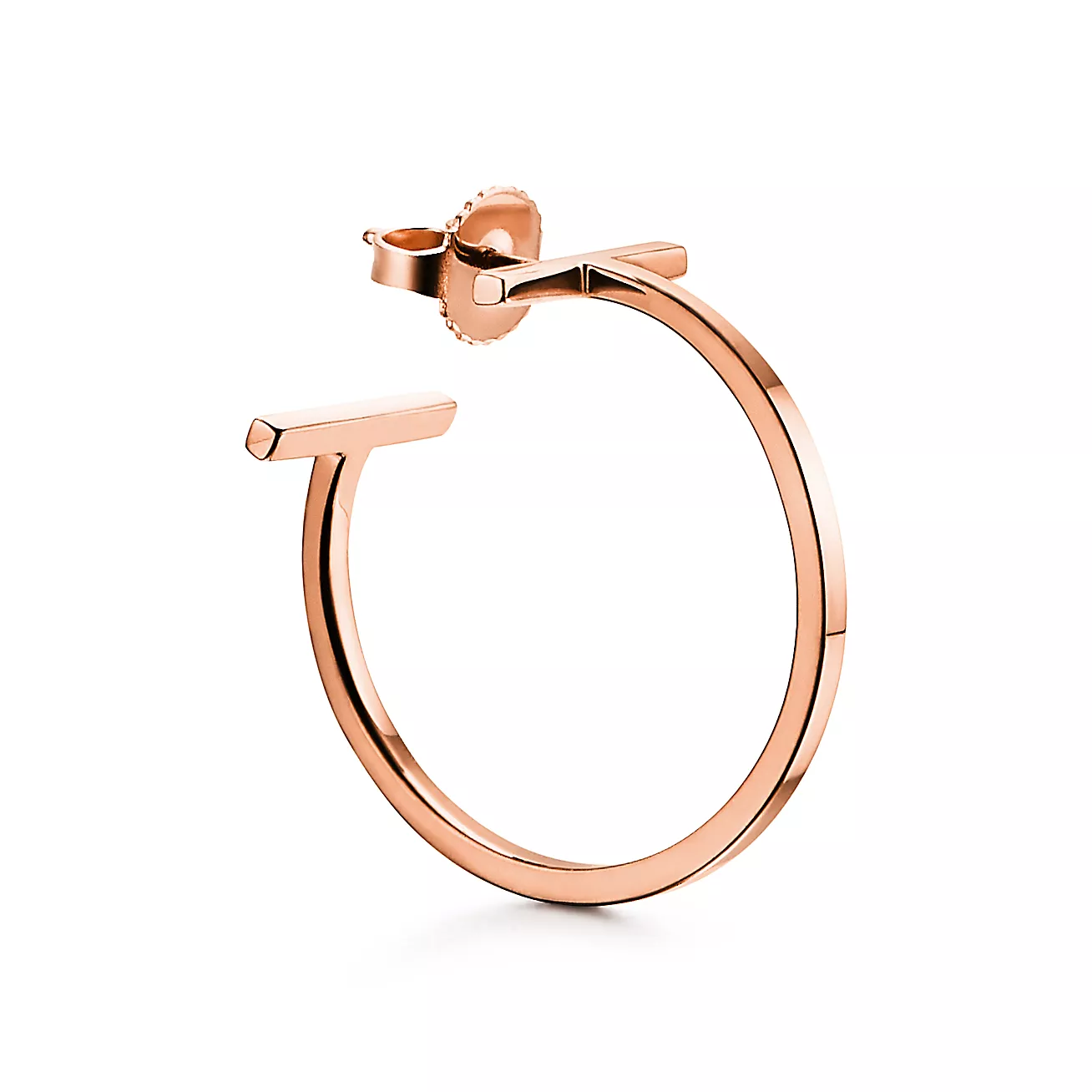 Tiffany T Hoop Earrings in Rose Gold (1:1 replica)