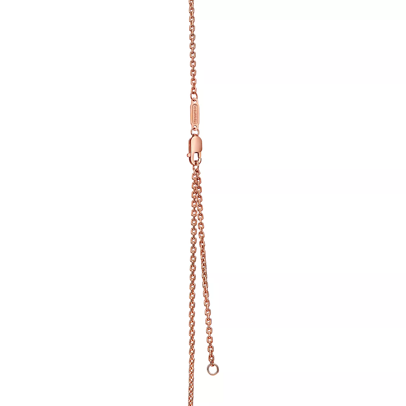 Tiffany Lock Small Pendant in Rose Gold with Pink Sapphires (1:1 replica)