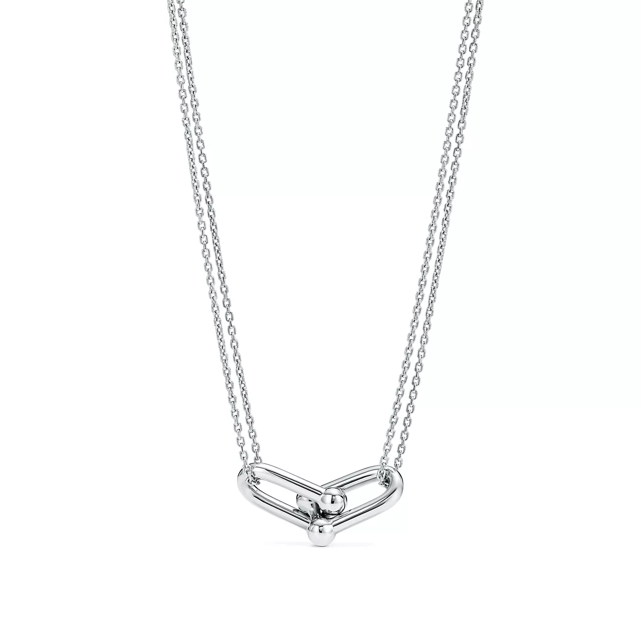 Tiffany HardWear Large Double Link Pendant in Sterling Silver (1:1 replica)
