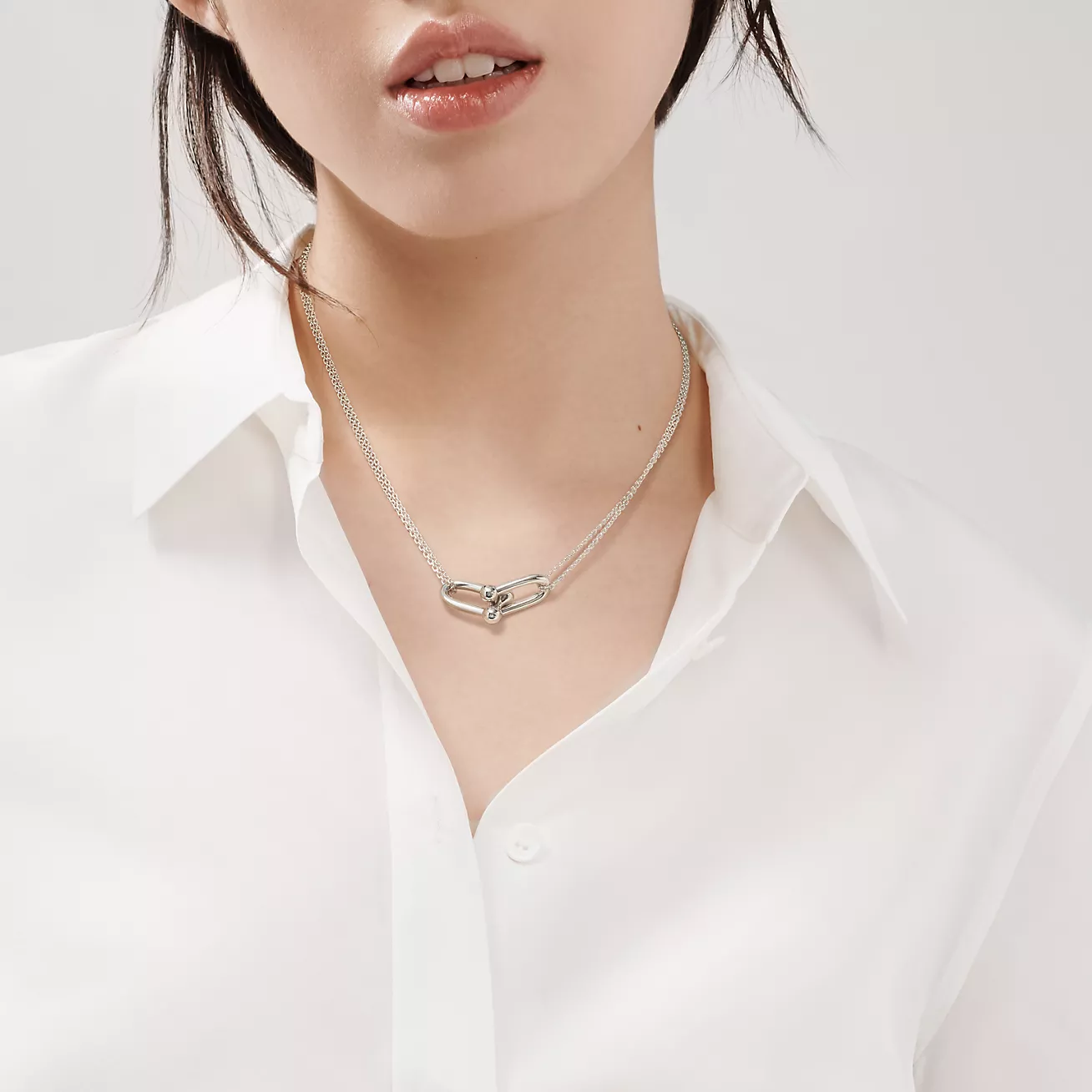 Tiffany HardWear Large Double Link Pendant in Sterling Silver (1:1 replica)