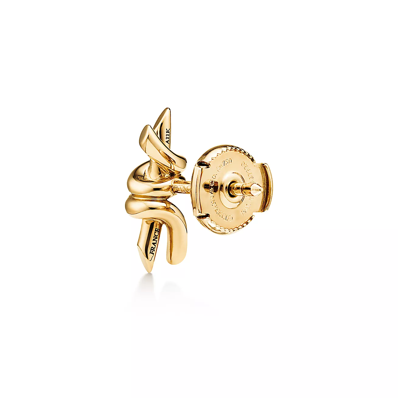 Tiffany Knot Small Earrings in Yellow Gold (1:1 replica)
