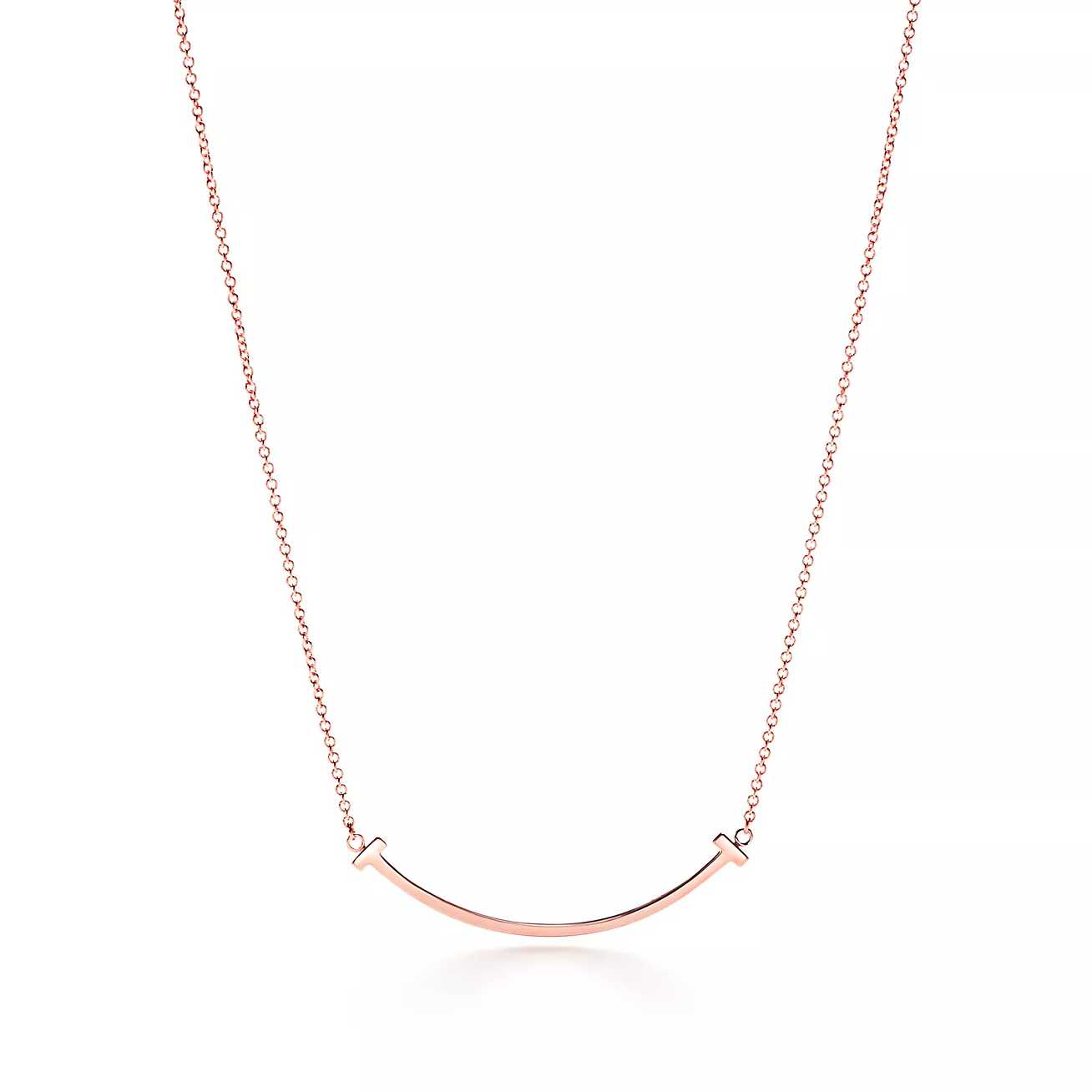 Tiffany T Smile Pendant in Rose Gold, Small (1:1 replica)