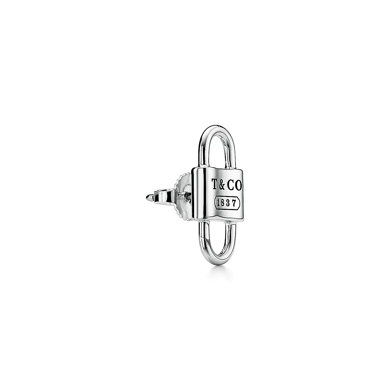 Tiffany 1837® Small Double Lock Stud Earrings in Sterling Silver (1:1 replica)