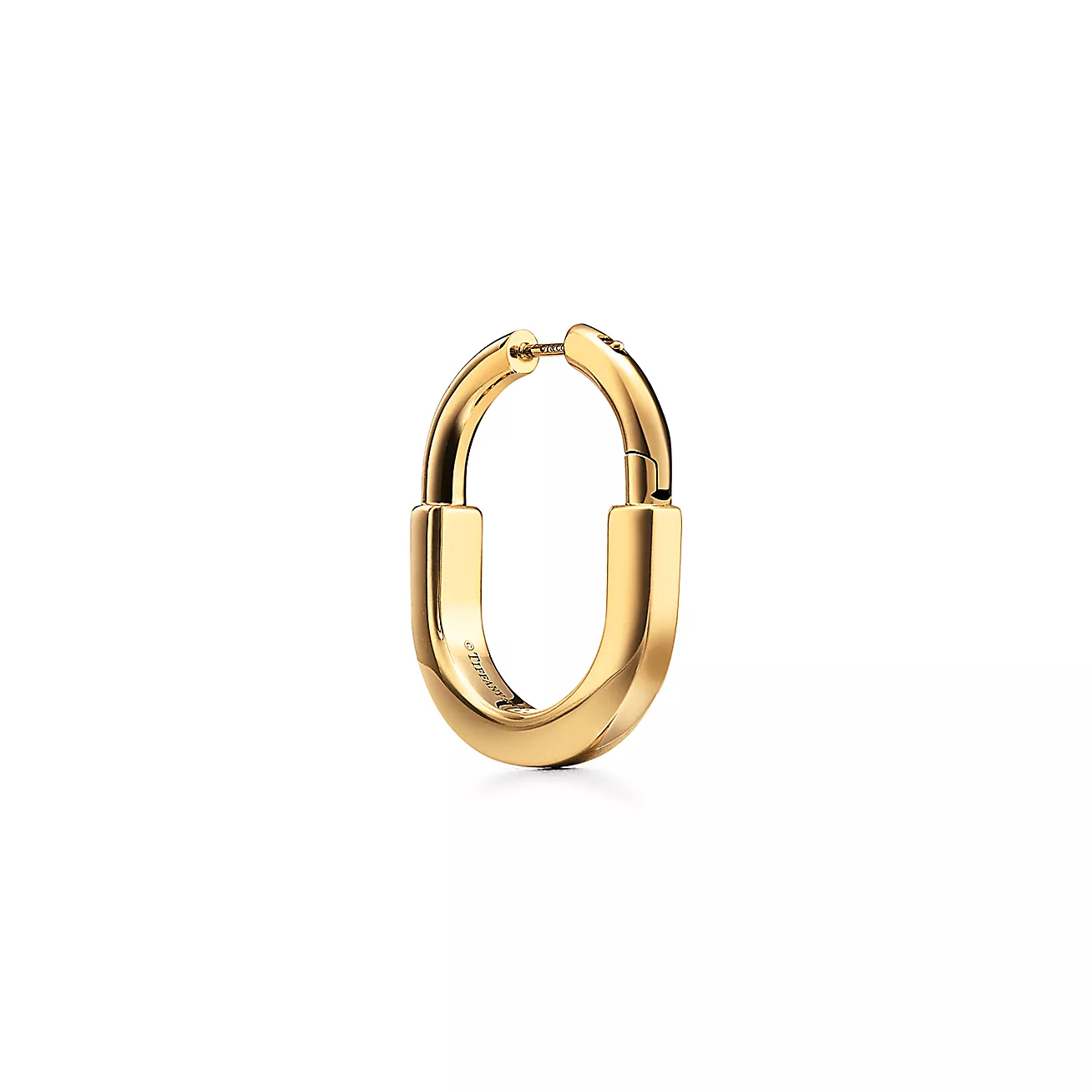 Tiffany Lock Earrings in Yellow Gold, Medium (1:1 replica)