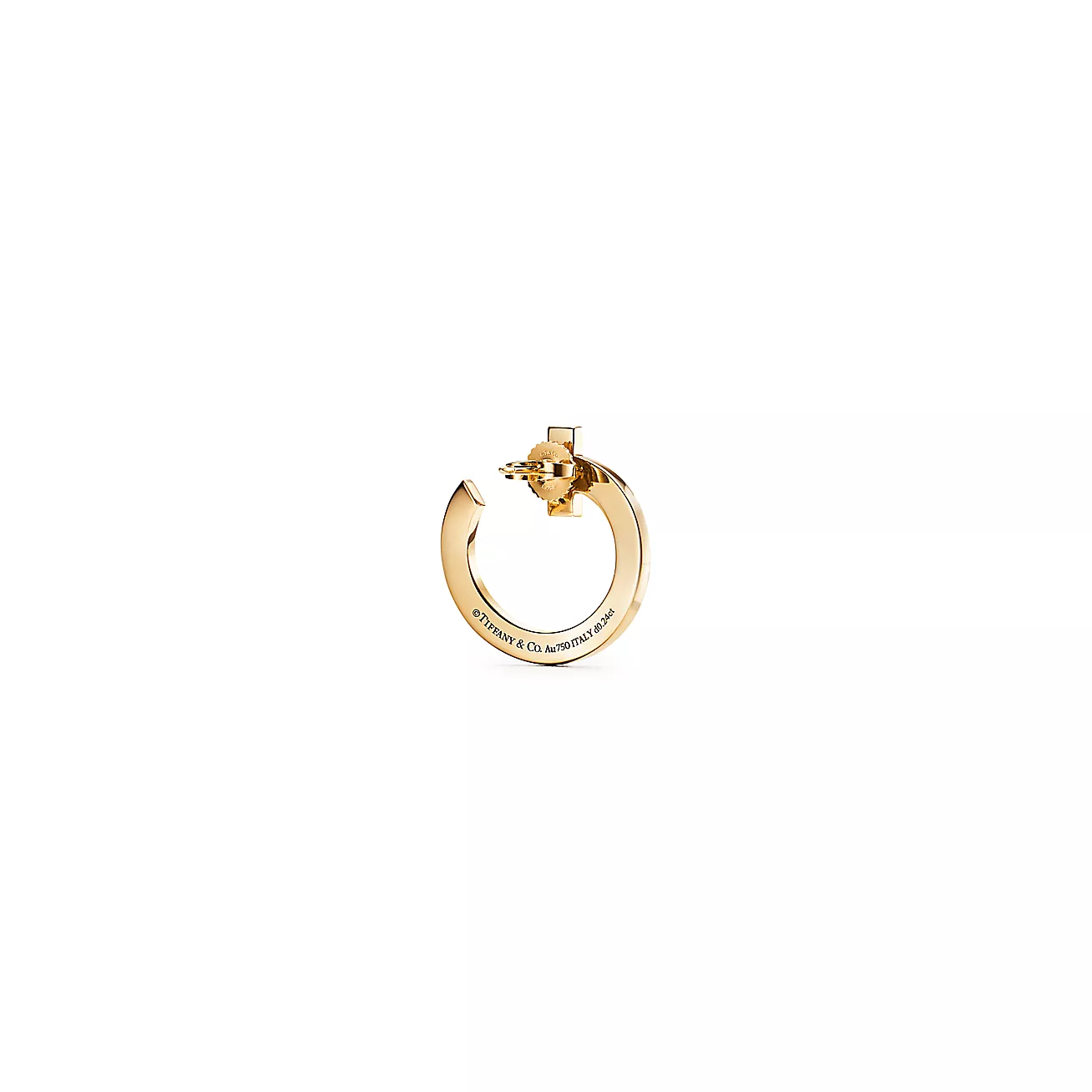 Tiffany T T1 Open Hoop Earrings in Gold with Diamonds (1:1 replica)