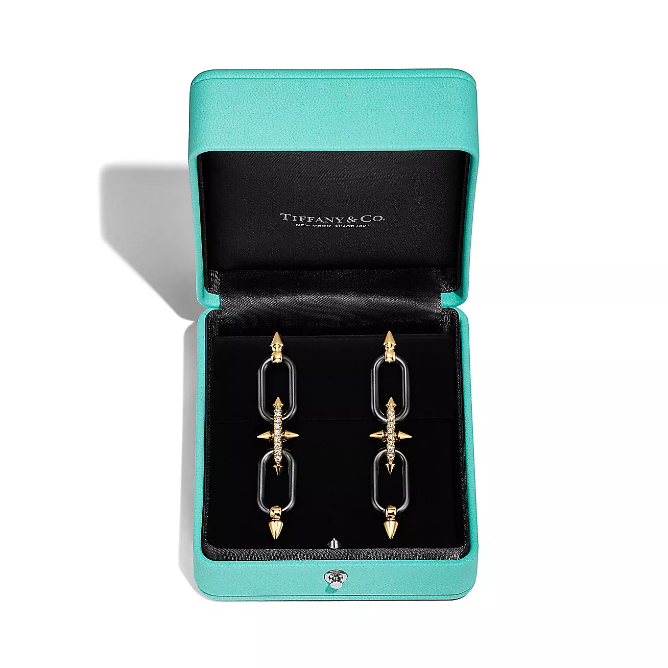 Tiffany Titan by Pharrell Williams Earrings in Titanium, Gold and Diamonds (1:1 replica)