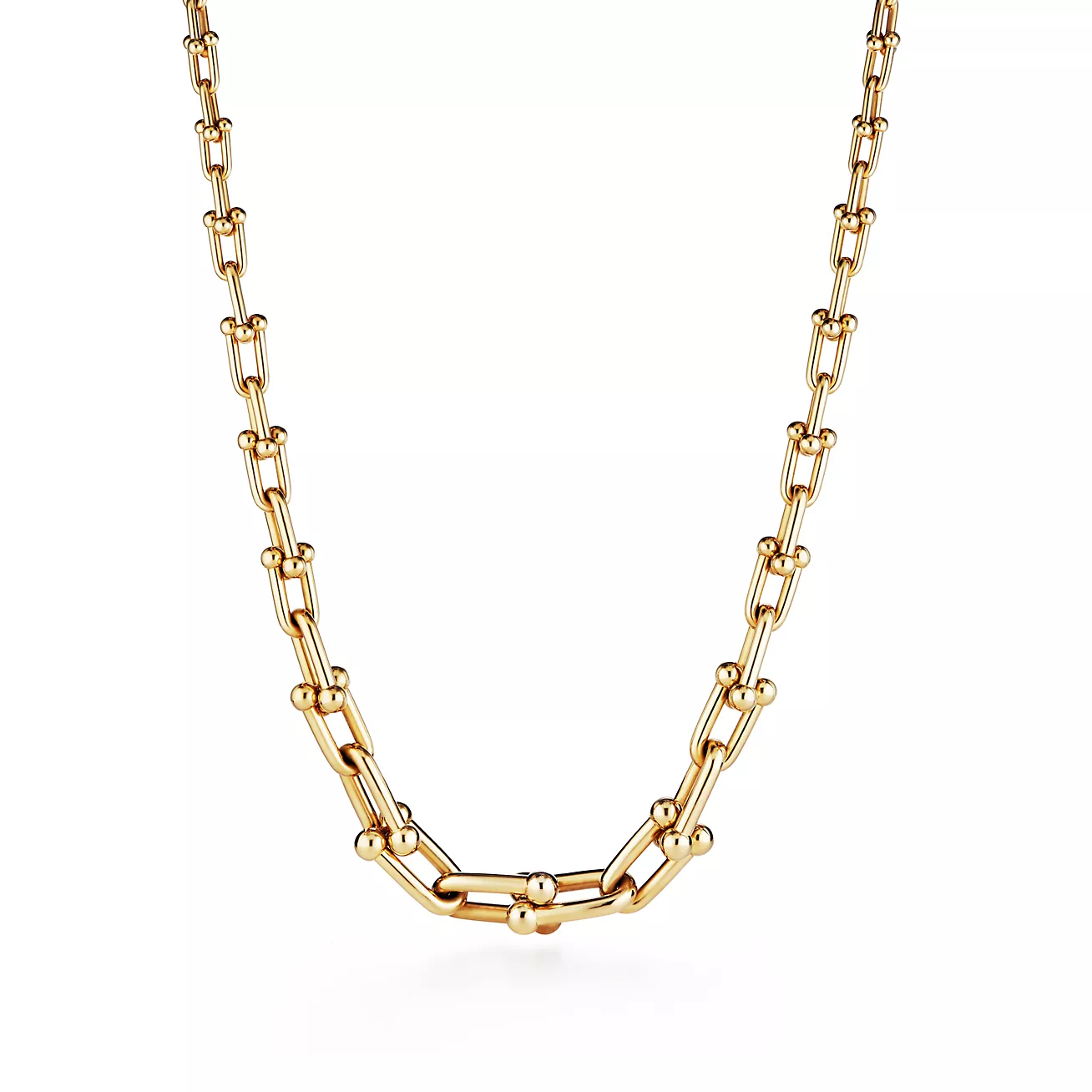 Graduated Link Necklace in Yellow Gold (1:1 replica)