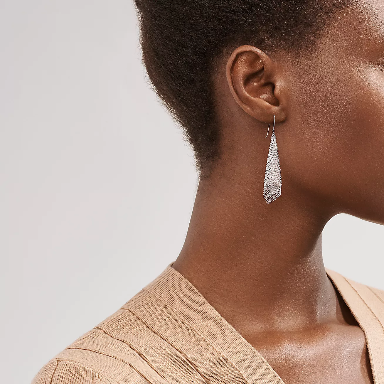 Tiffany Elsa Peretti® Mesh Scarf Earrings (1:1 replica)