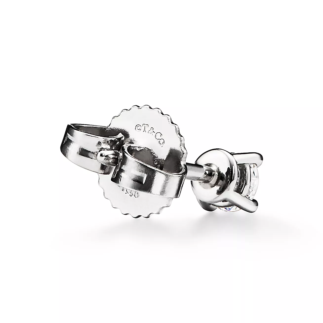 Tiffany Solitaire Diamond Stud Earrings in Platinum (1:1 replica)