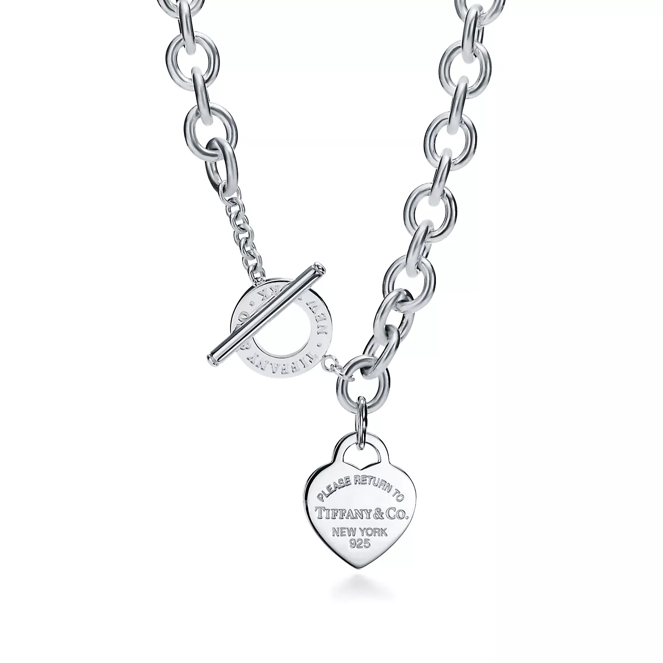 Return to Tiffany® Heart Tag Toggle Necklace in Silver (1:1 replica)