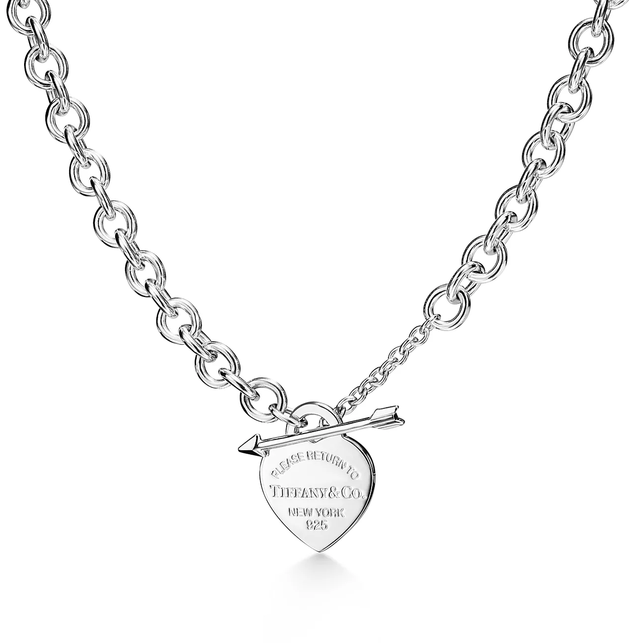 Return to Tiffany Lovestruck Heart Tag Necklace in Silver, Medium (1:1 replica)