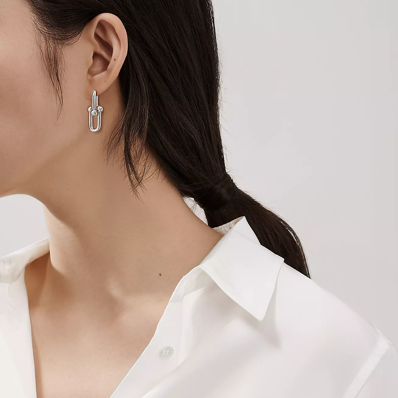 Tiffany HardWear Large Link Earrings in Sterling Silver (1:1 replica)