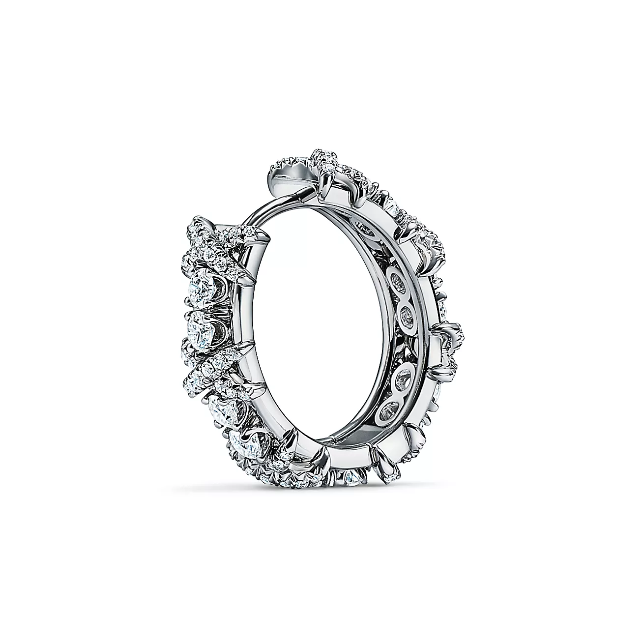 Sixteen Stone by Tiffany Earrings in Platinum and Yellow Gold with Diamonds (1:1 replica)