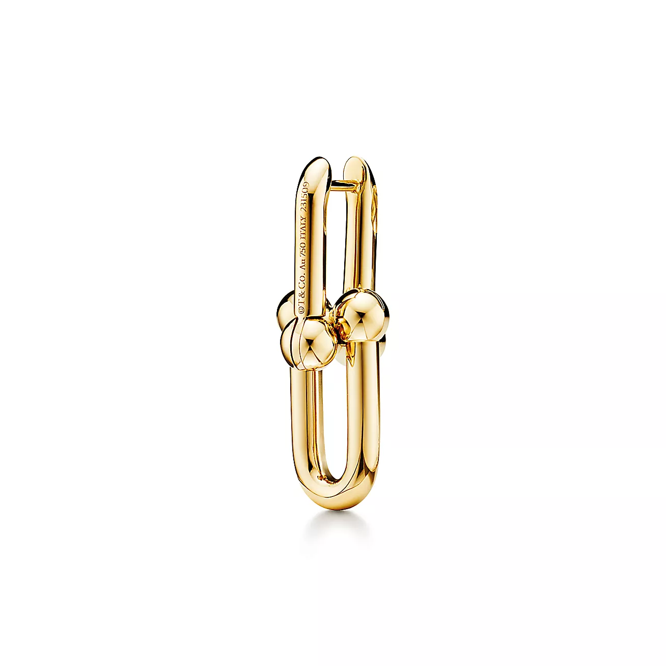 Tiffany HardWear Medium Link Earrings in Yellow Gold (1:1 replica)
