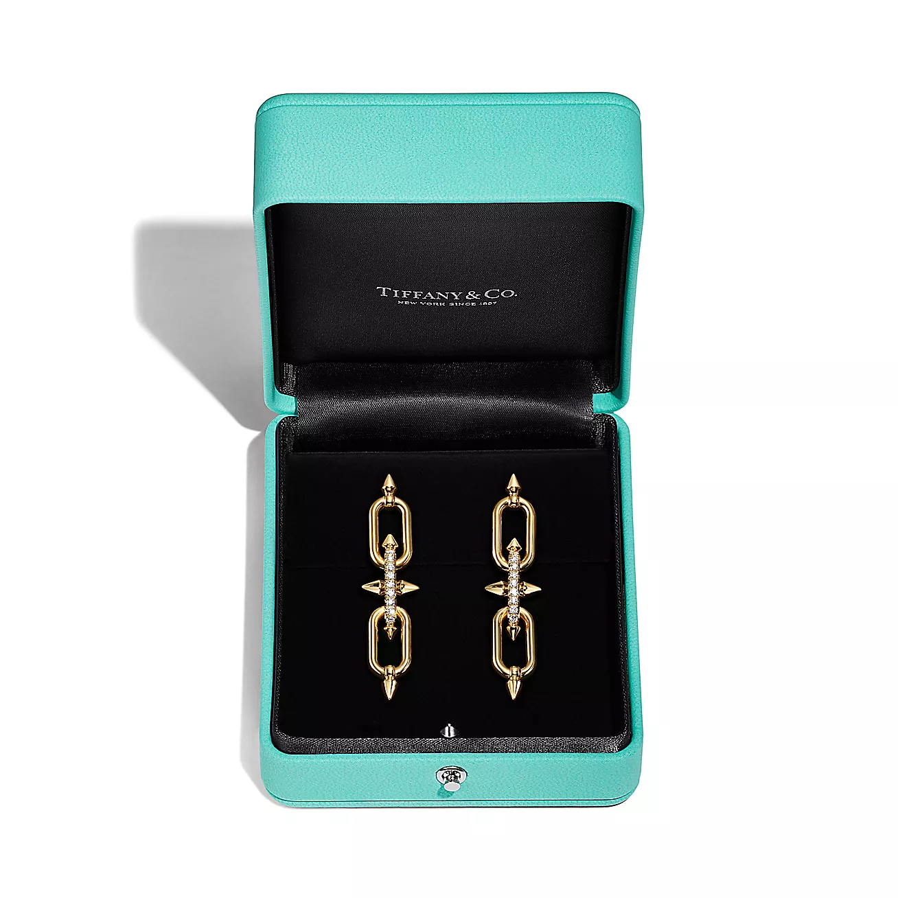 Tiffany Titan by Pharrell Williams Earrings in Yellow Gold with Diamonds (1:1 replica)
