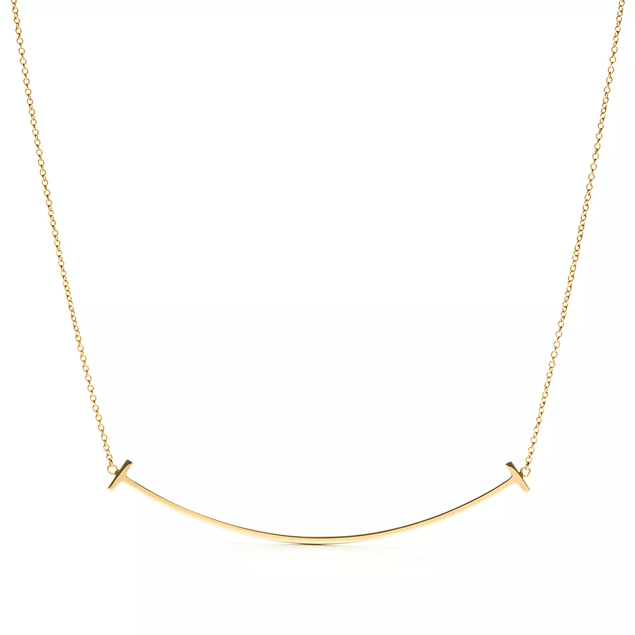 Tiffany T Smile Pendant in Yellow Gold, Large (1:1 replica)