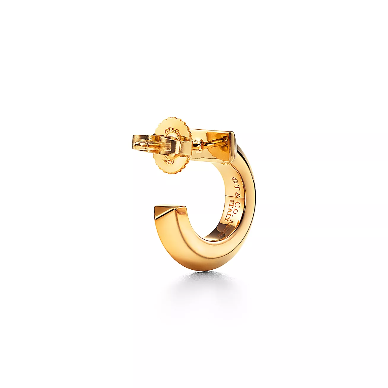 Tiffany T T1 Hoop Earrings in Yellow Gold (1:1 replica)