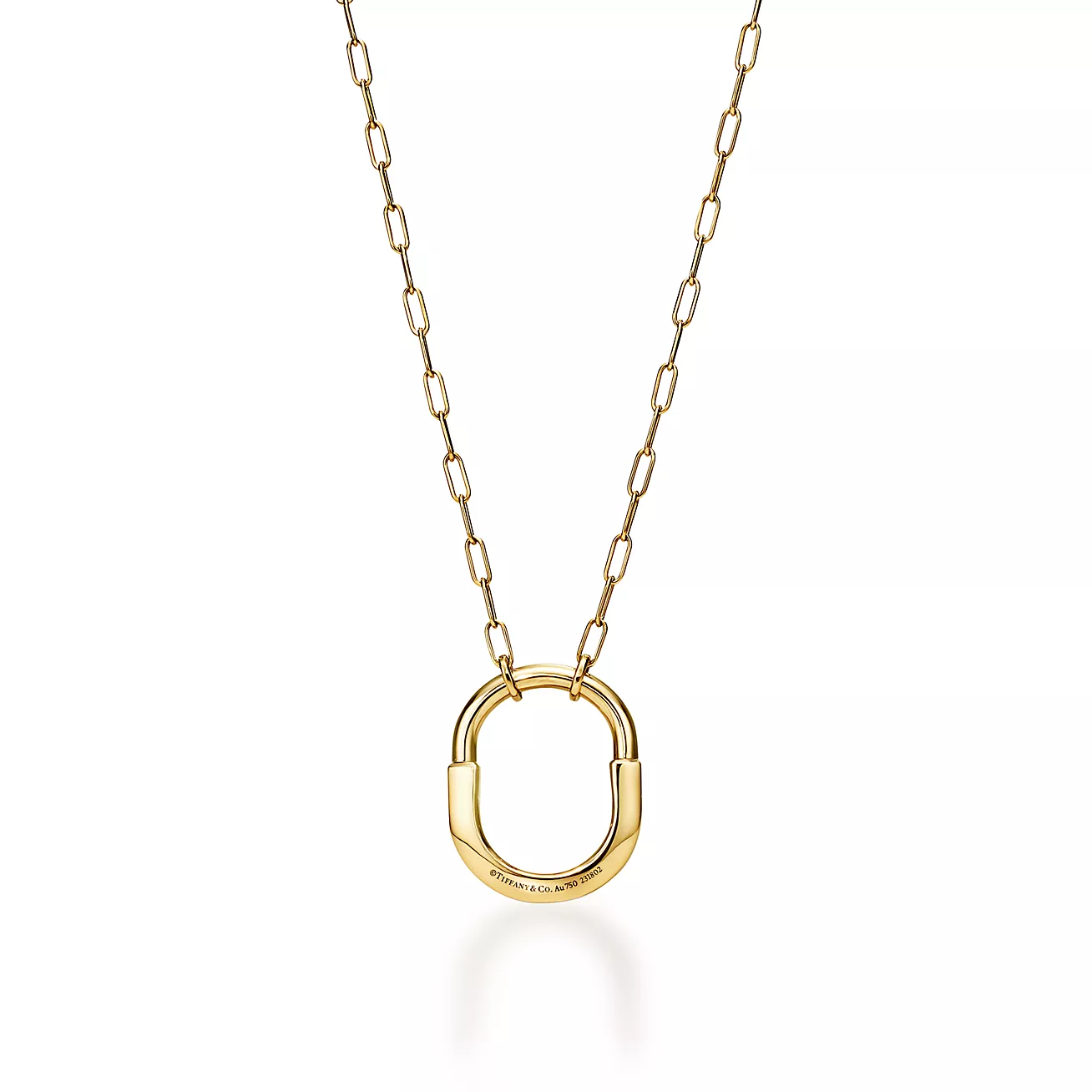 Tiffany Lock Pendant in Yellow Gold, Medium (1:1 replica)