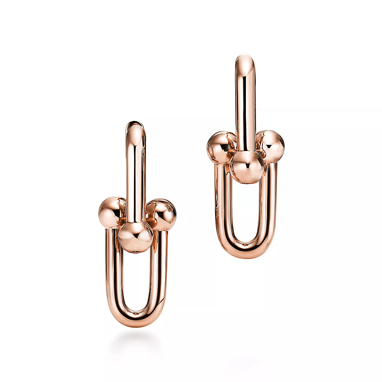 Tiffany HardWear Large Link Earrings in Rose Gold (1:1 replica)