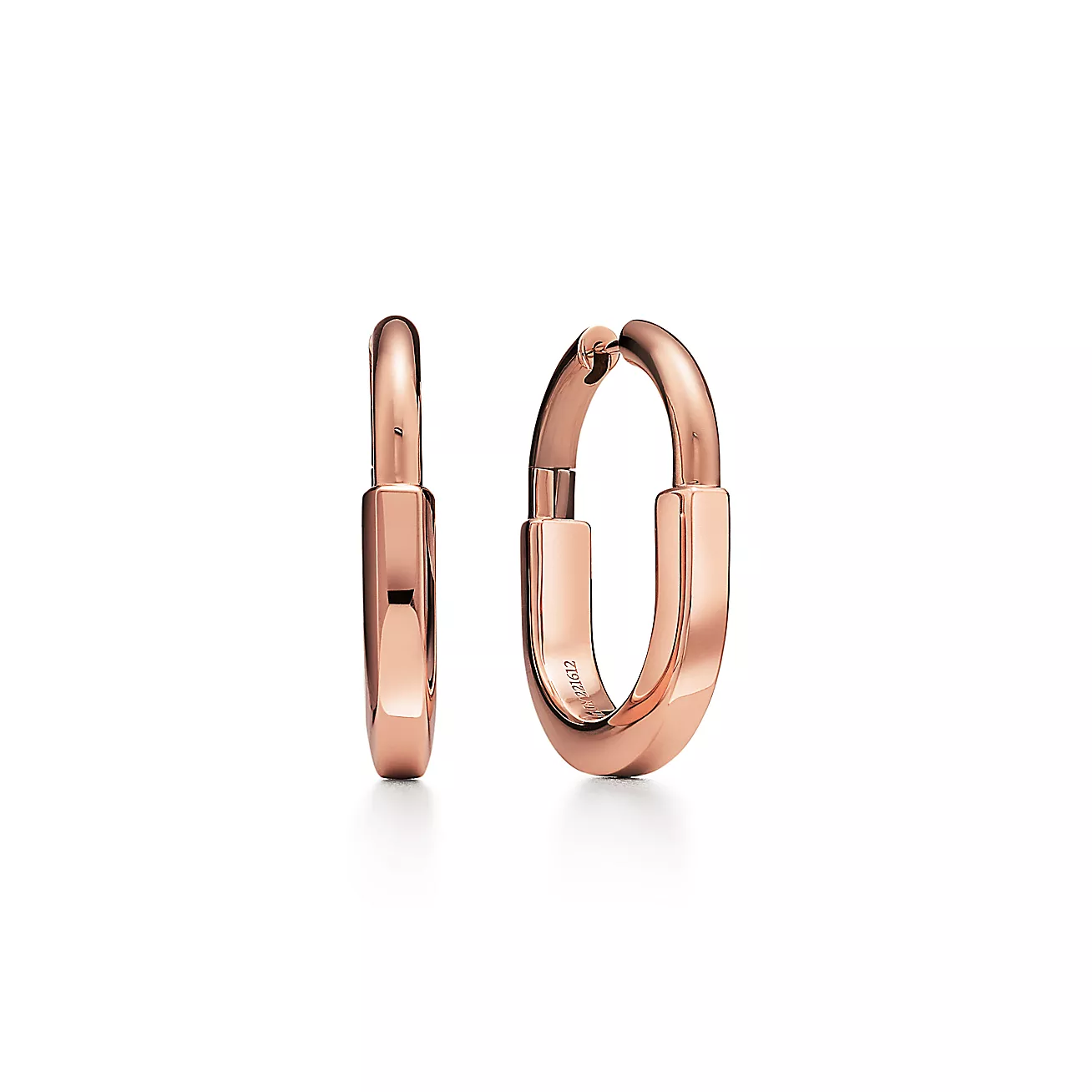 Tiffany Lock Earrings in Rose Gold, Medium (1:1 replica)
