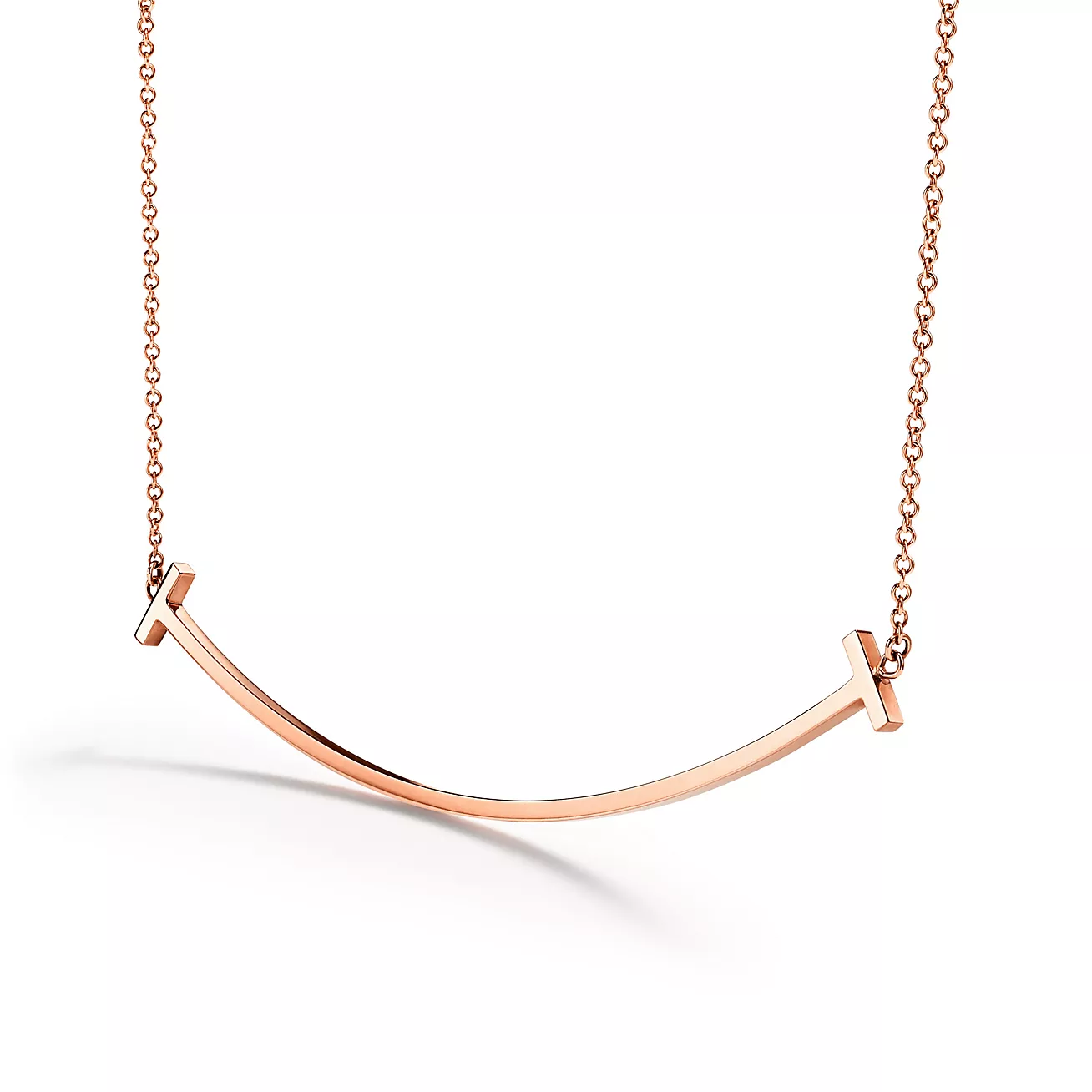 Tiffany T Smile Pendant in Rose Gold, Large (1:1 replica)