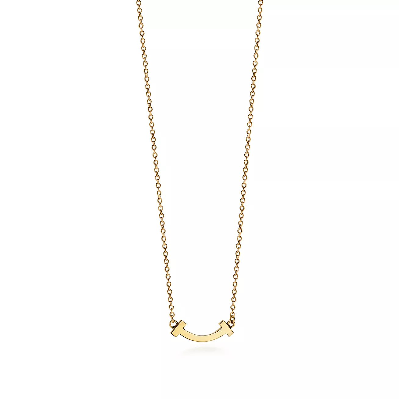 Tiffany T Smile Pendant in Yellow Gold, Mini (1:1 replica)