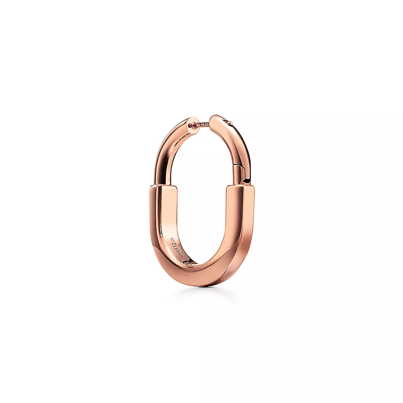 Tiffany Lock Earrings in Rose Gold, Medium (1:1 replica)