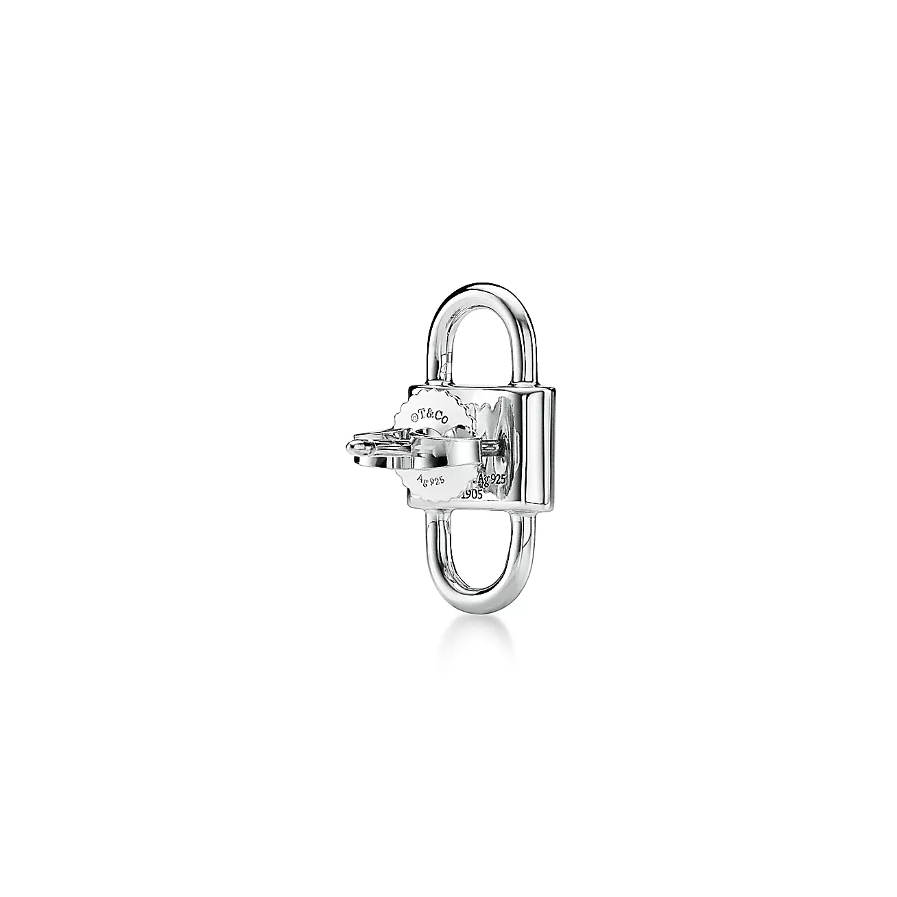 Tiffany 1837® Small Double Lock Stud Earrings in Sterling Silver (1:1 replica)