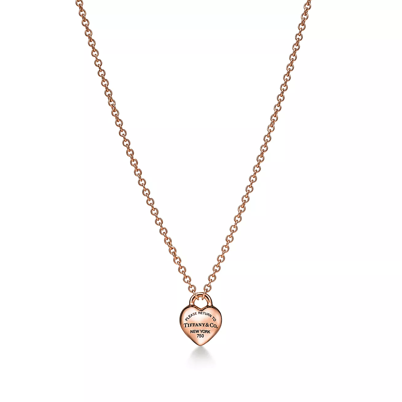 Return to Tiffany® Full Heart Pendant in Rose Gold (1:1 replica)