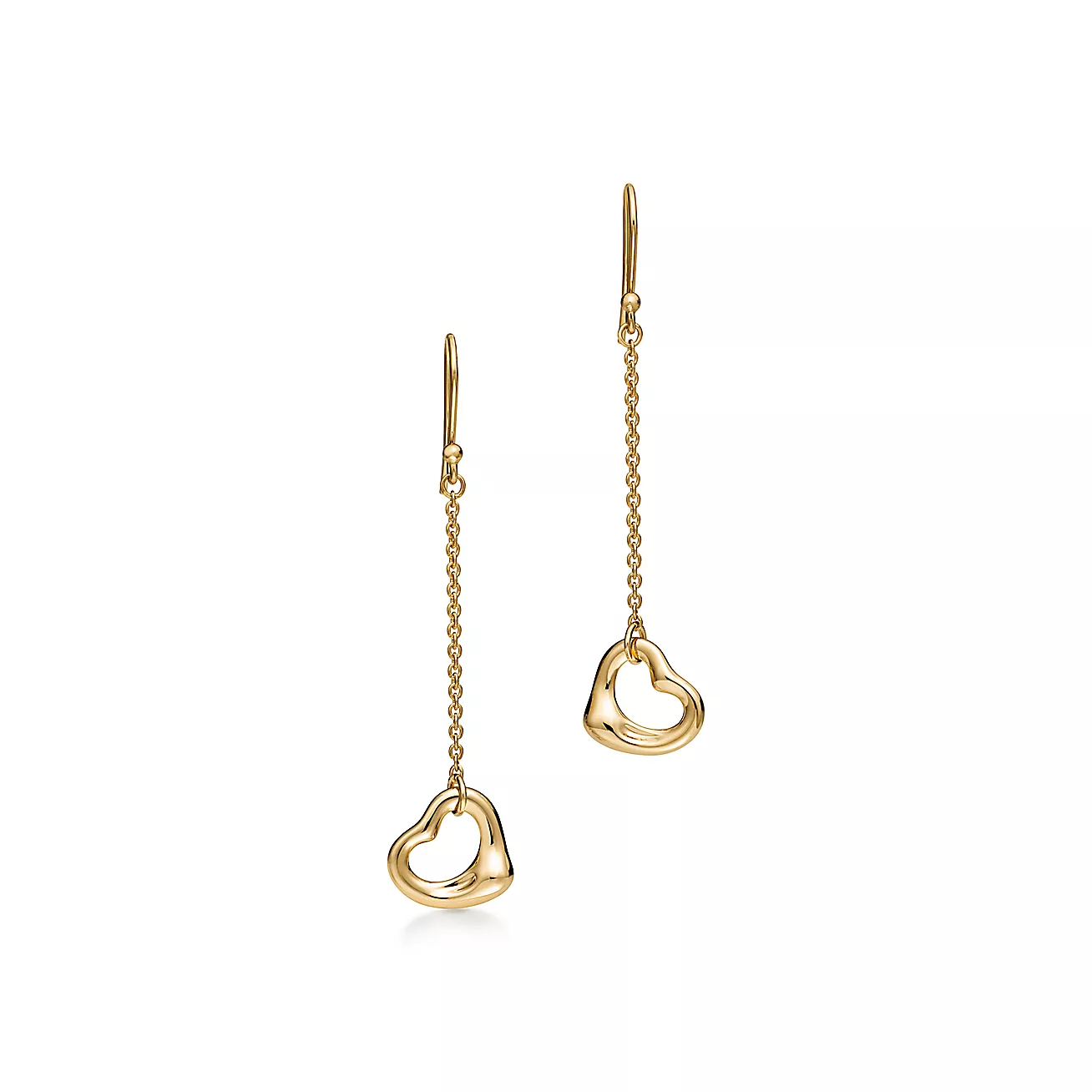 Tiffany Elsa Peretti® Open Heart Earrings in Yellow Gold (1:1 replica)