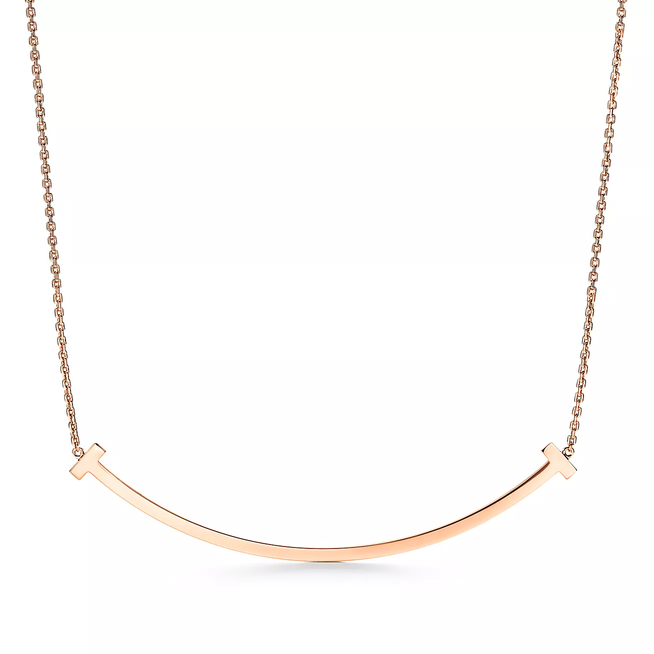 Tiffany T Extra Large Smile Pendant in 18k Rose Gold (1:1 replica)