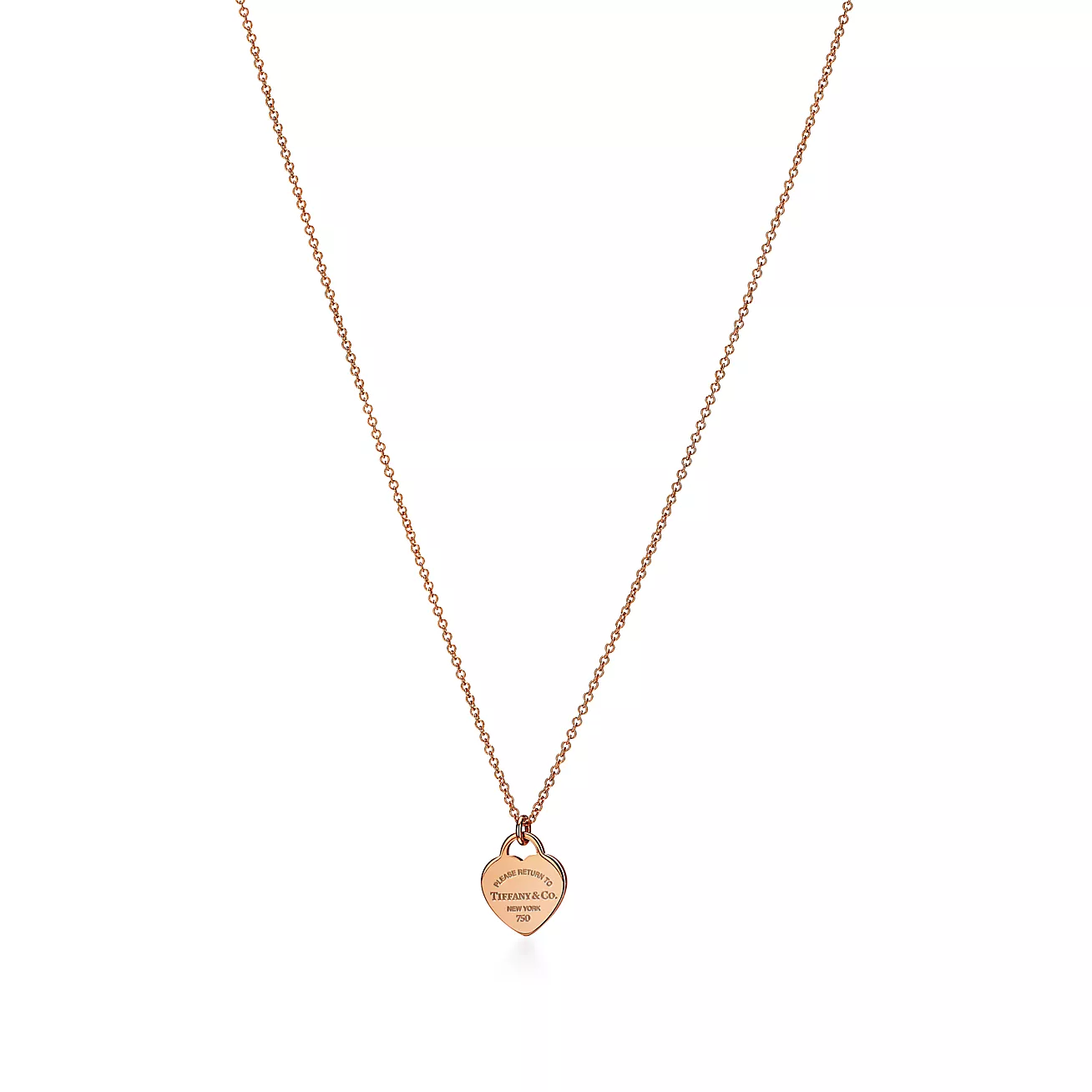 Return to Tiffany® Heart Tag Pendant in Rose Gold, Mini (1:1 replica)
