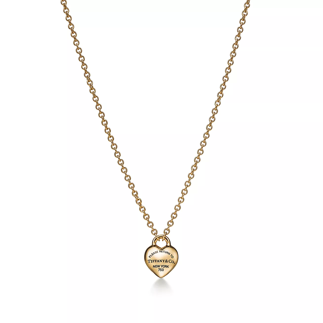 Return to Tiffany® Full Heart Pendant in Yellow Gold (1:1 replica)