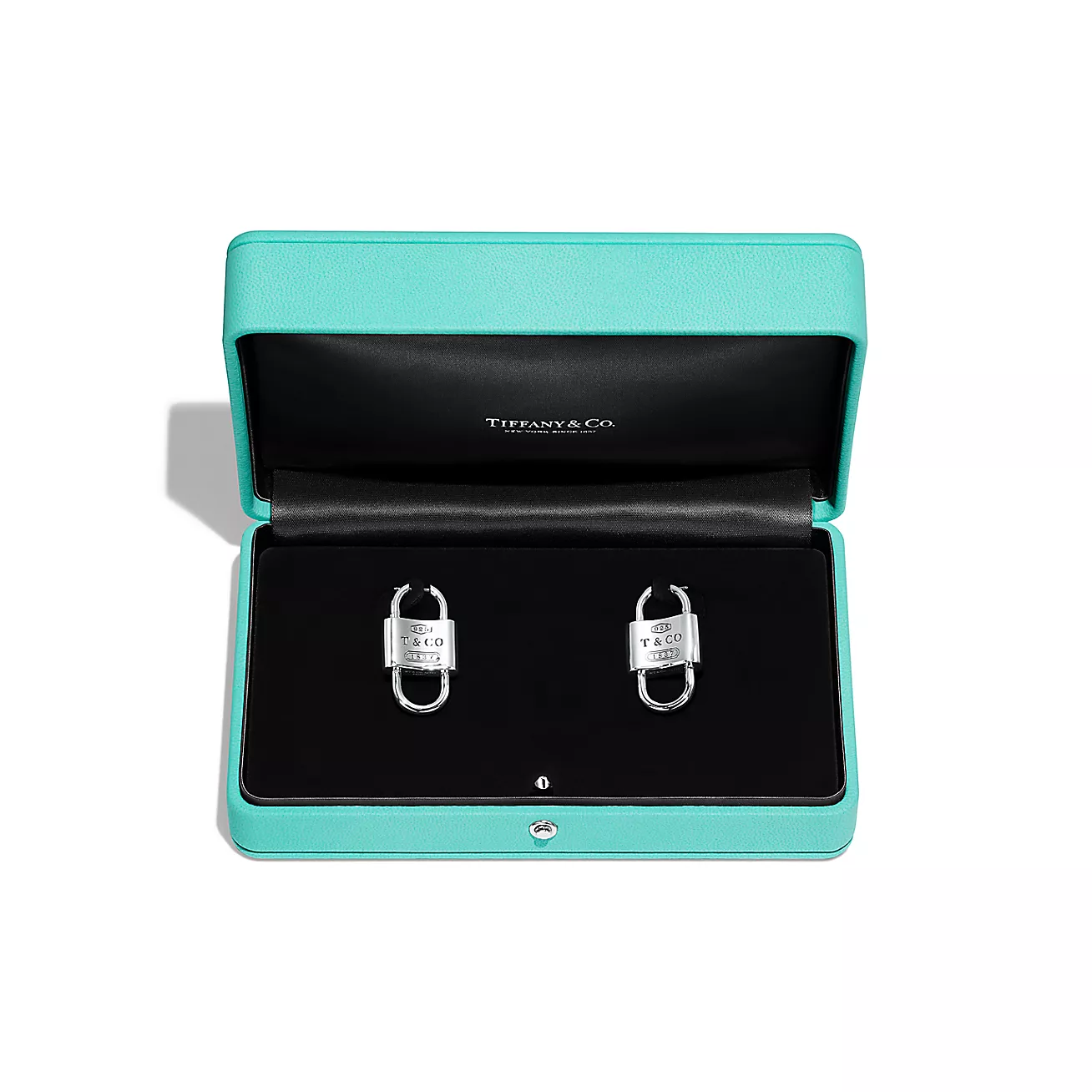Tiffany 1837® Large Double Lock Drop Earrings in Sterling Silver (1:1 replica)