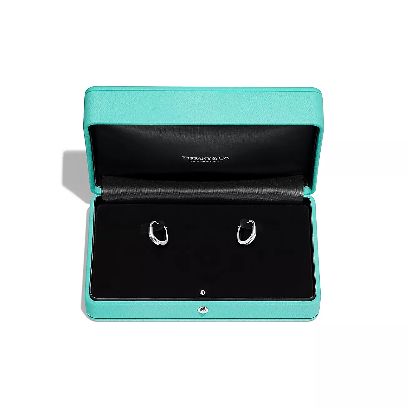 Tiffany Lock Small Earrings in White Gold (1:1 replica)