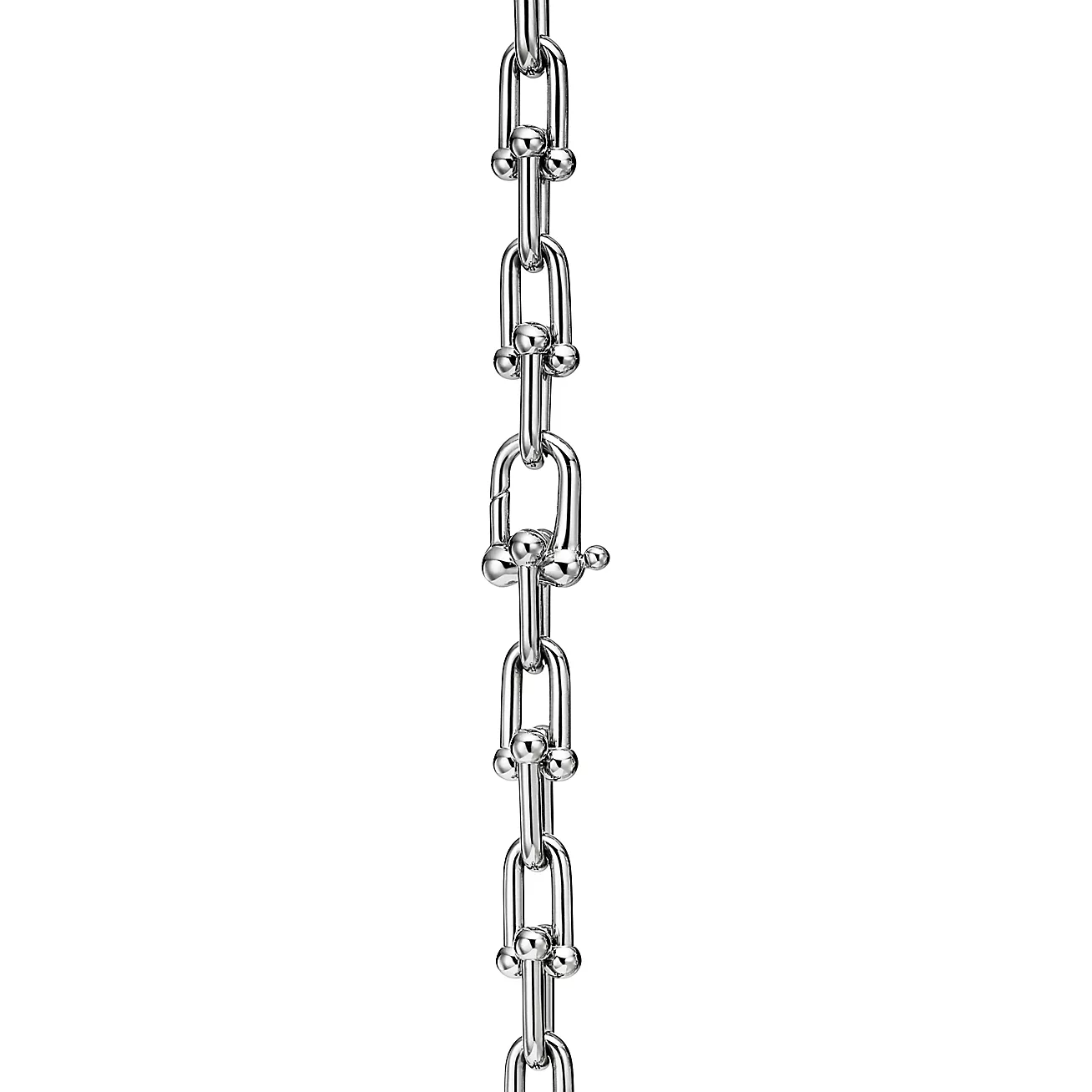 Tiffany HardWear Graduated Link Necklace in White Gold with Pavé Diamonds (1:1 replica)