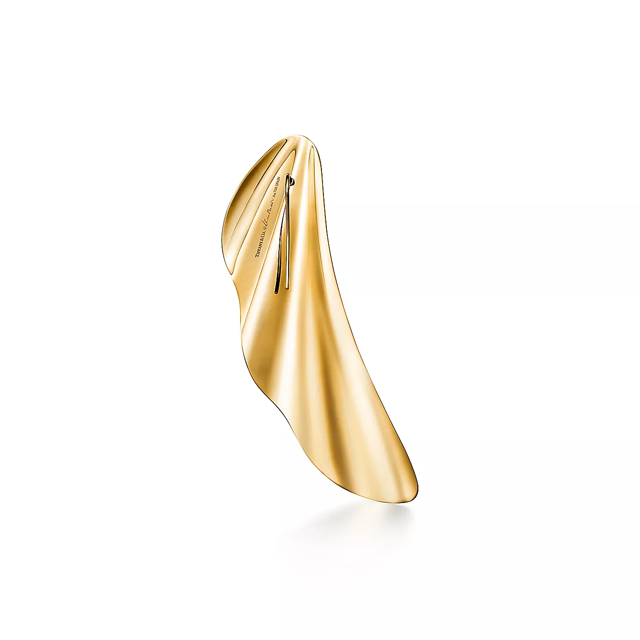 Tiffany Elsa Peretti® High Tide Earrings in Yellow Gold (1:1 replica)