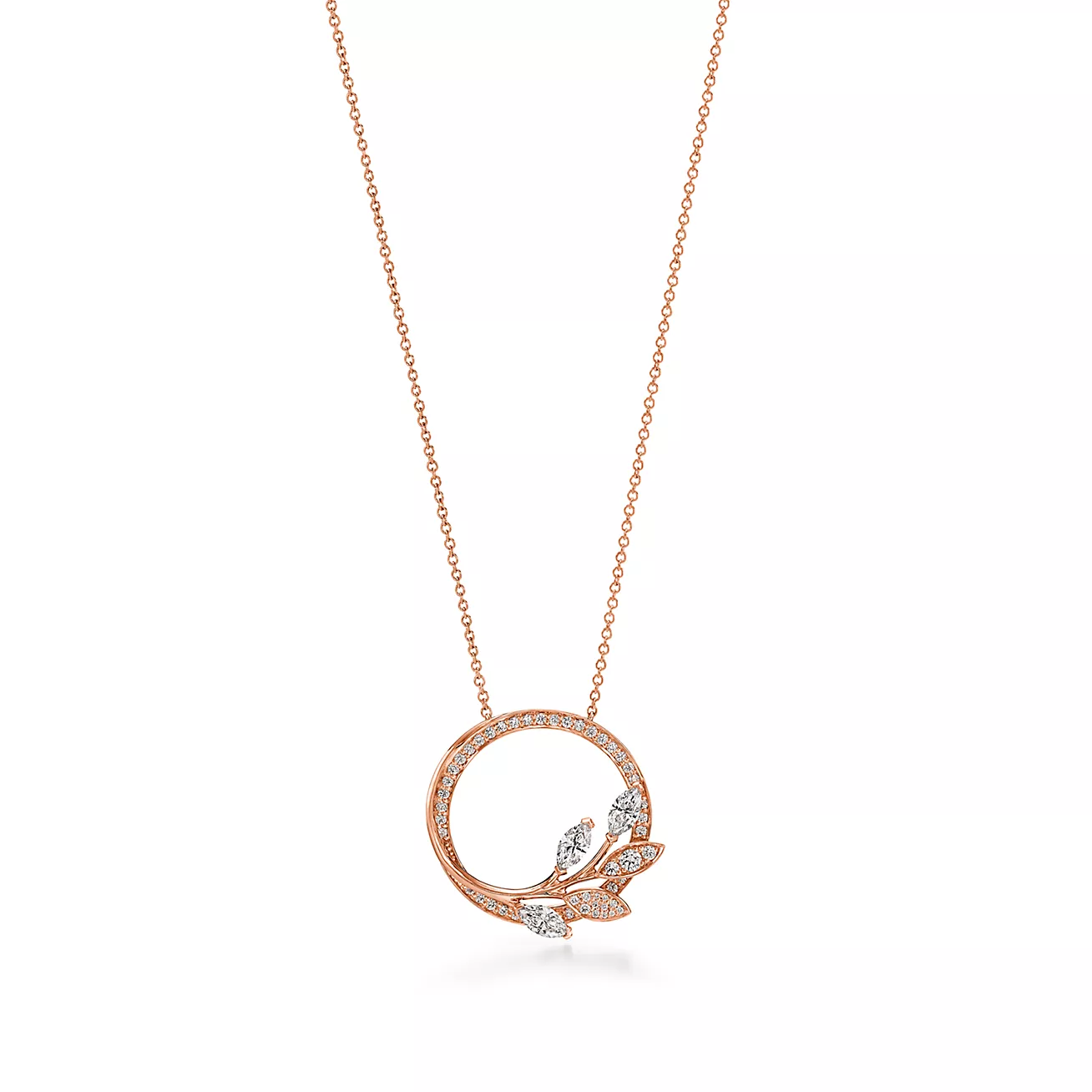 Tiffany Victoria® Diamond Vine Circle Pendant (1:1 replica)