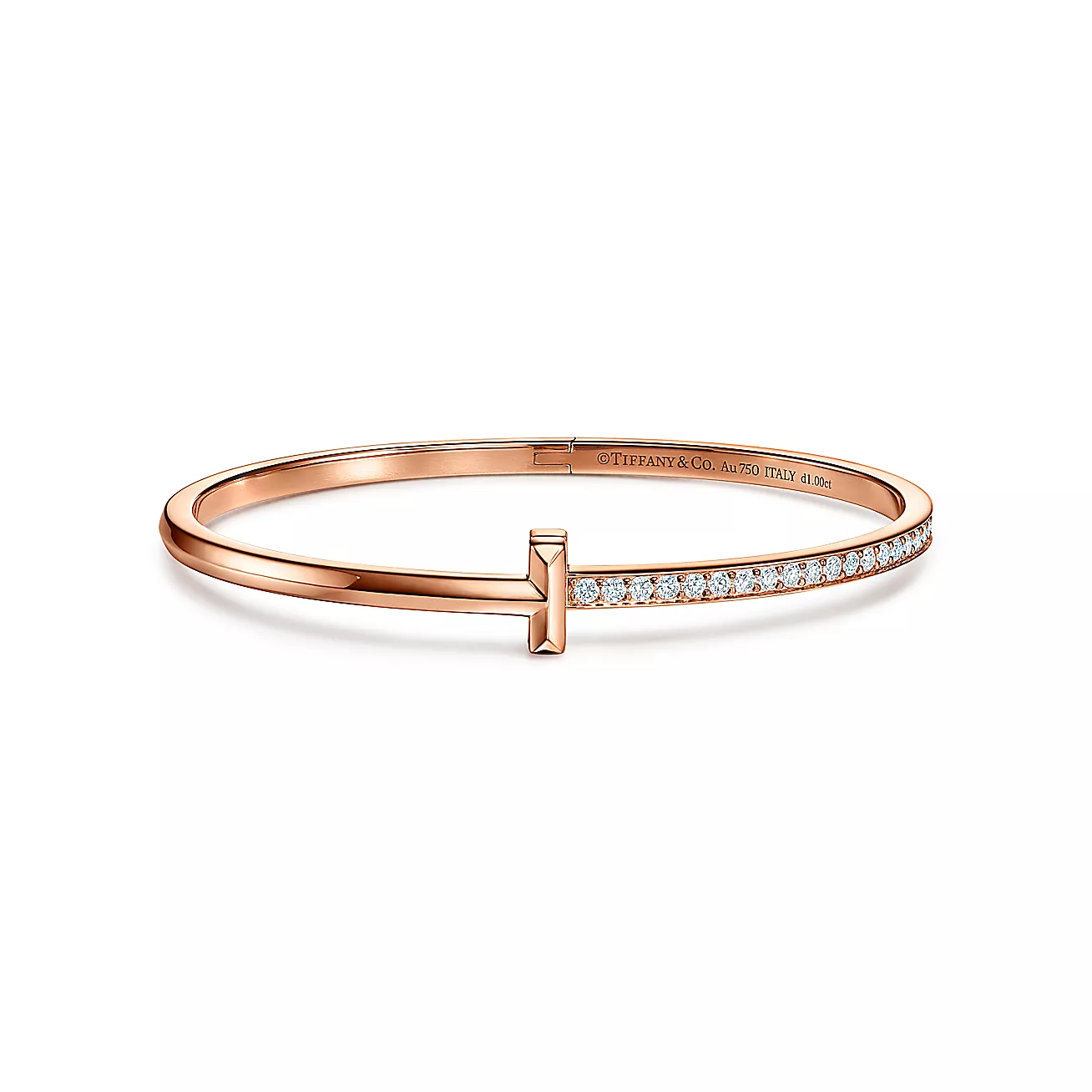 Tiffany T T1 Narrow Diamond Hinged Bangle (1:1 replica)