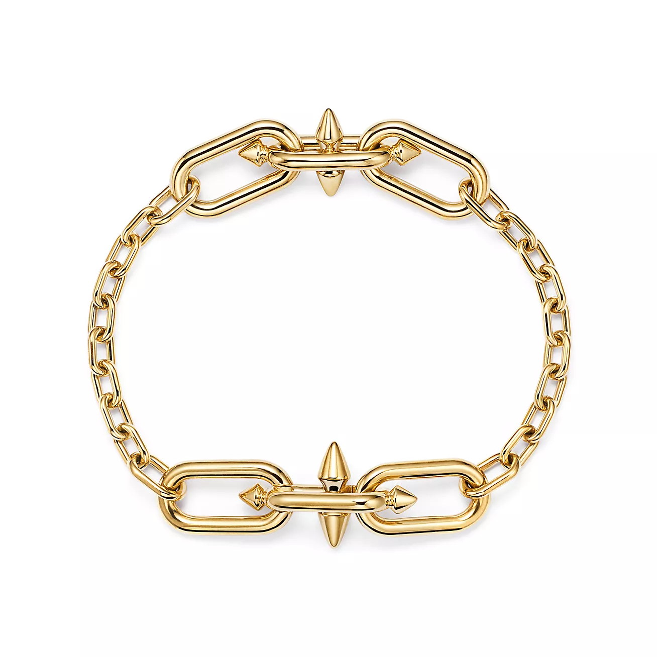 Tiffany Titan by Pharrell Williams Medium Link Station Bracelet in Gold (1:1 replica)