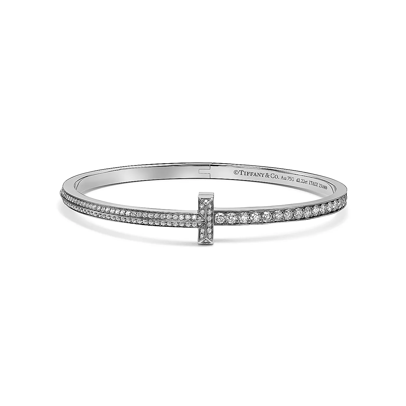 Tiffany T T1 Narrow Pavé Diamond Hinged Bangle (1:1 replica)