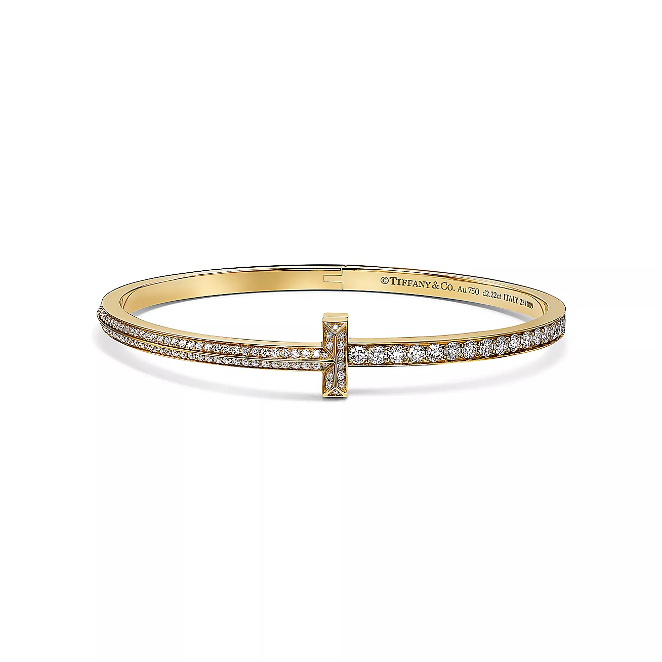 Tiffany T T1 Narrow Pavé Diamond Hinged Bangle (1:1 replica)