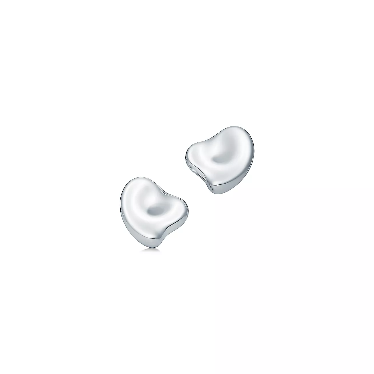 Tiffany Elsa Peretti® Full Heart Ear Clips in Sterling Silver (1:1 replica)