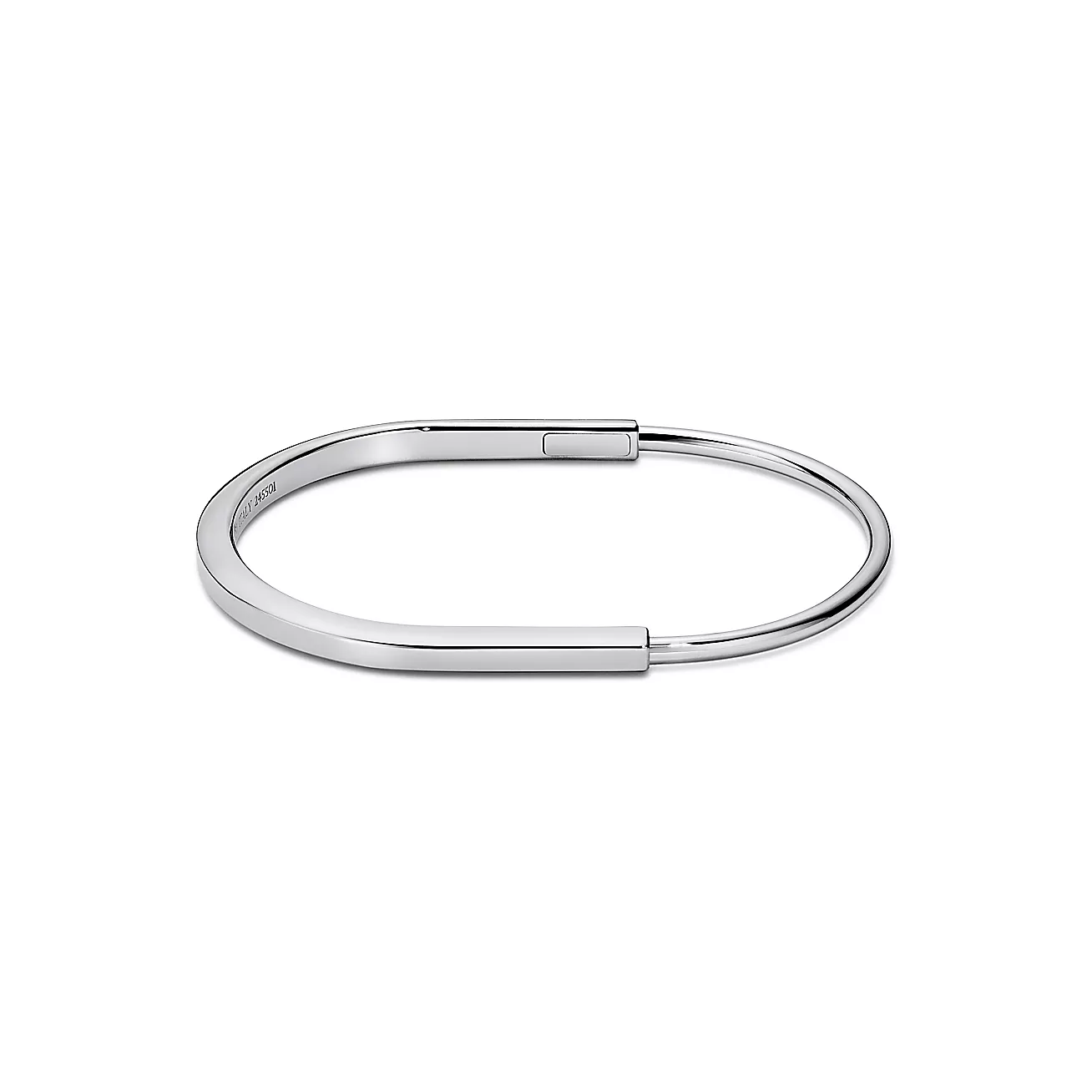Tiffany Lock Narrow Bangle in White Gold (1:1 replica)