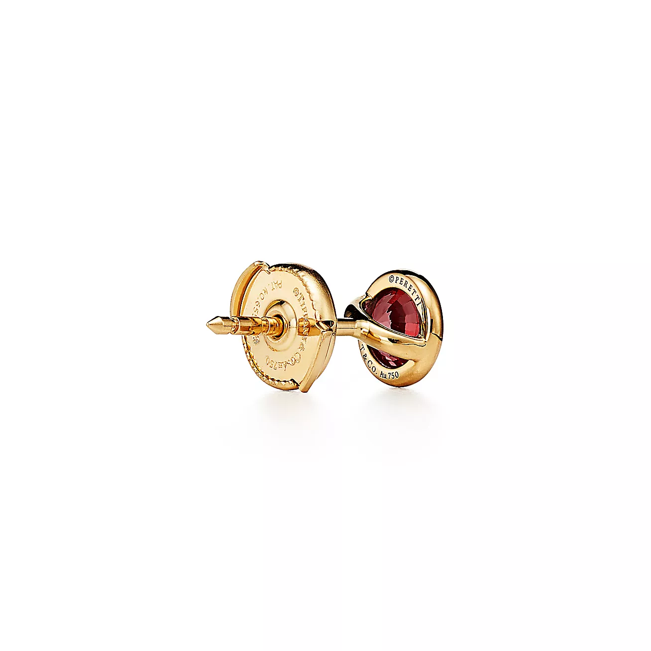 Tiffany Elsa Peretti® Color by the Yard Earrings in Yellow Gold with Rubies (1:1 replica)