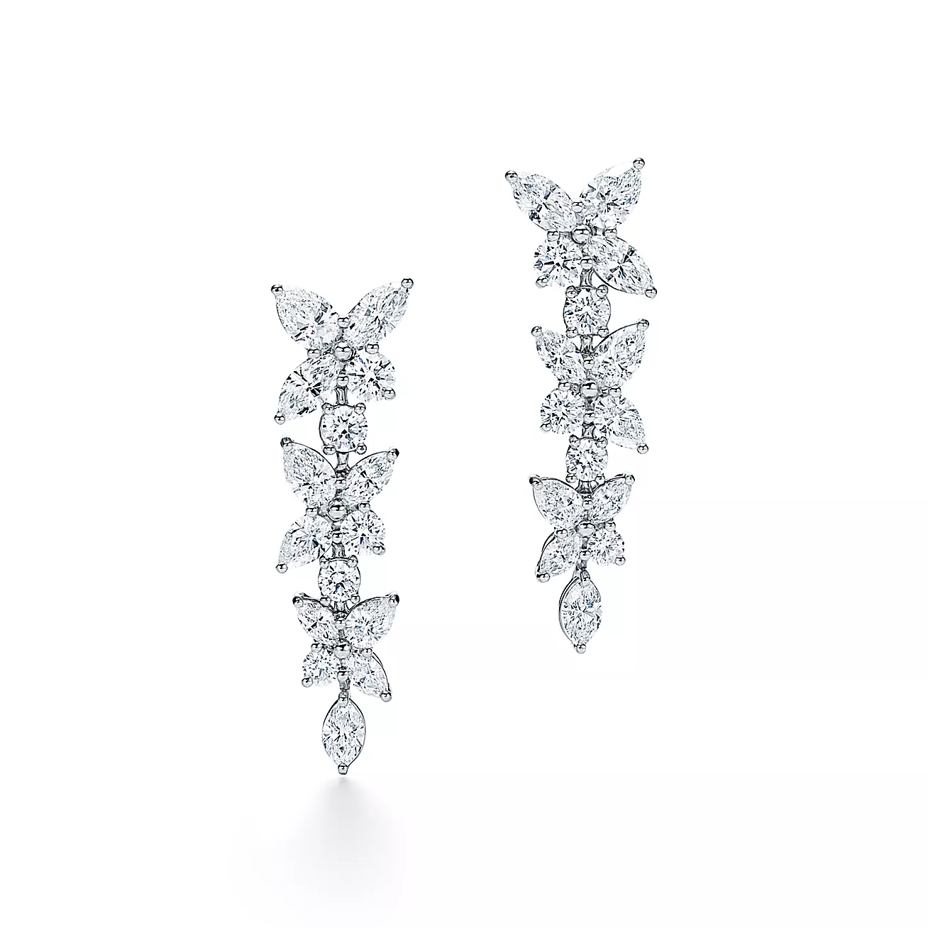 Tiffany Victoria® Mixed Cluster Drop Earrings (1:1 replica)
